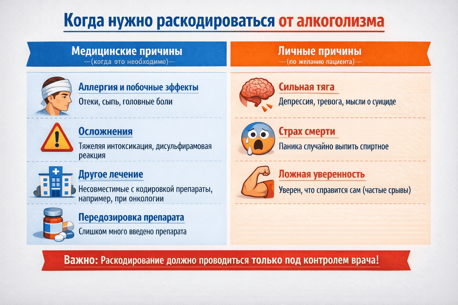 когда нужно раскодироваться от алкоголизма